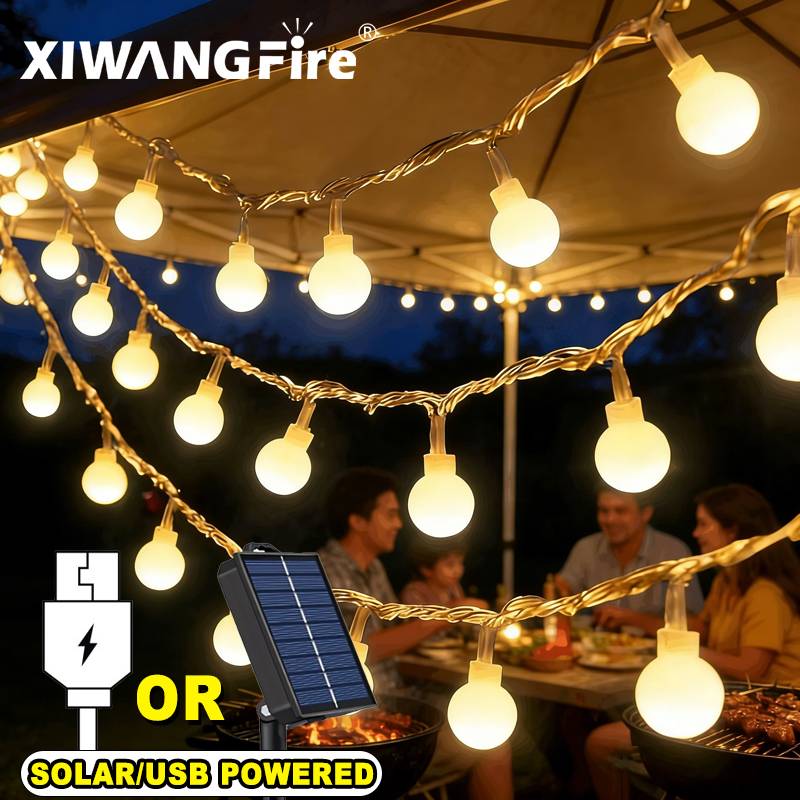 Lighting Decoration Ideas - Luzes de Cordão Solares/USB/Bateria de 3-10M,