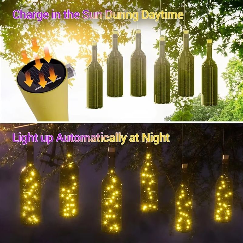 Decor Lighting Cork - Luz Solar DTA4 para Garrafa com