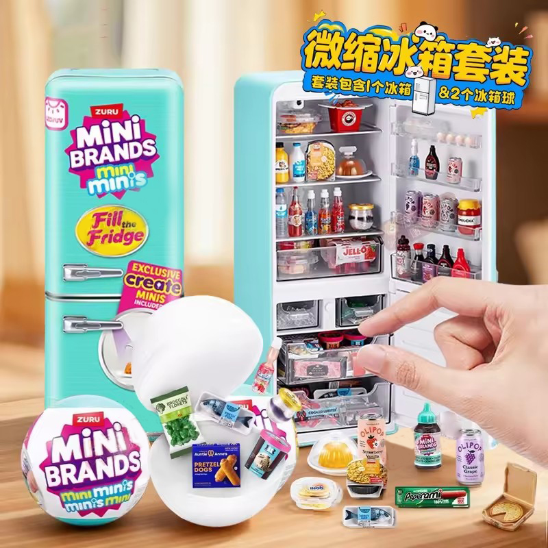 Lighting Decor House - Mini geladeira de brinquedo com luzes