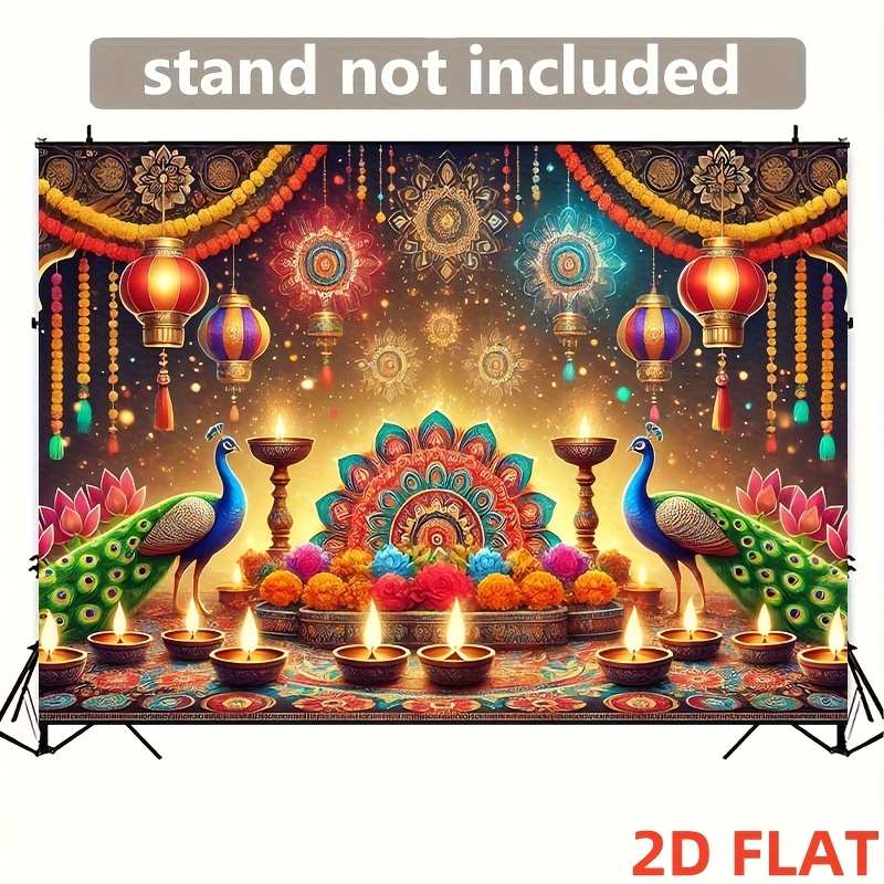 Lighting Decoration For Diwali - Tapeçaria de Lanterna de Pavão para