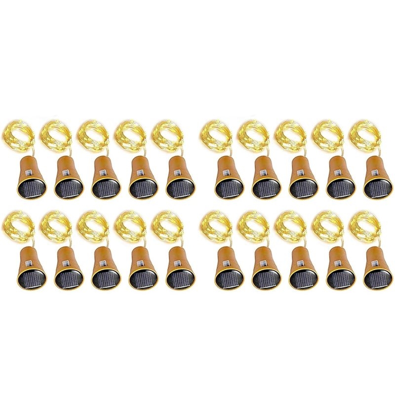Decor Lighting Cork - 20 Peças de Luzes Solares para