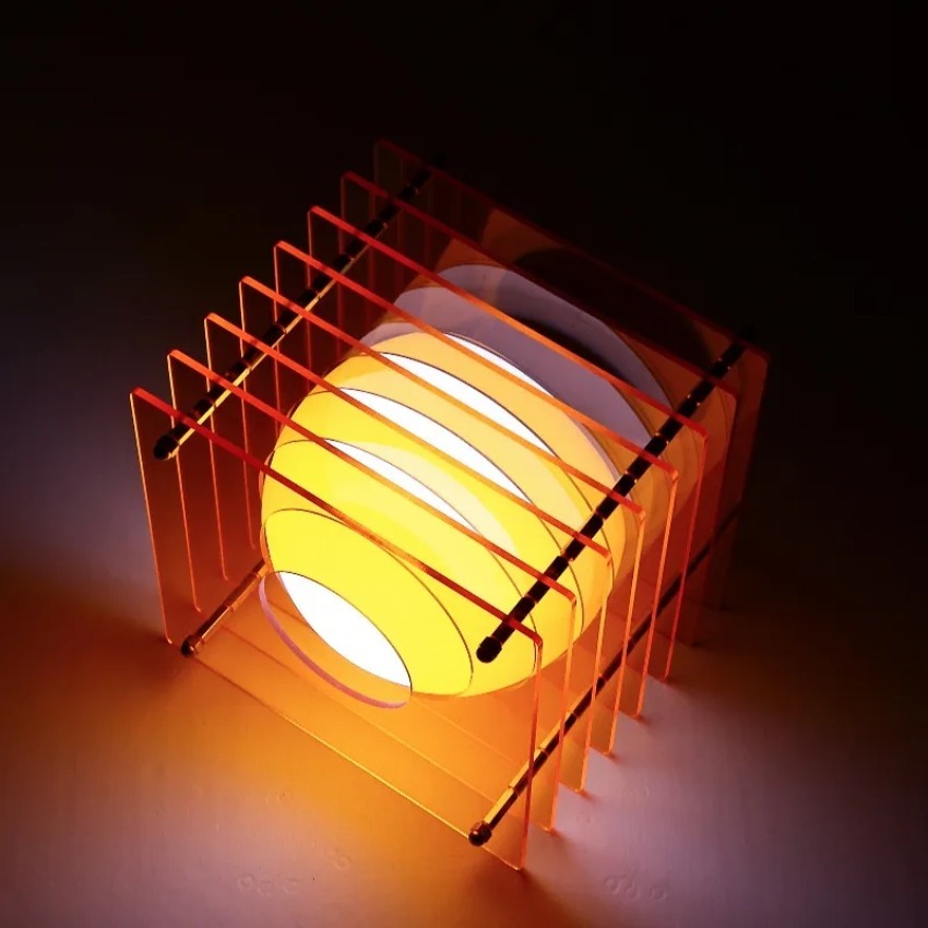Lighting Decoration Ideas - Luminária Lua DIY de Acrílico com