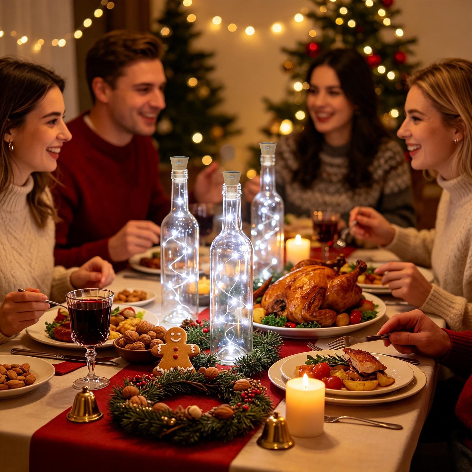 Decor Lighting Cork - Luzes para garrafa de vinho com