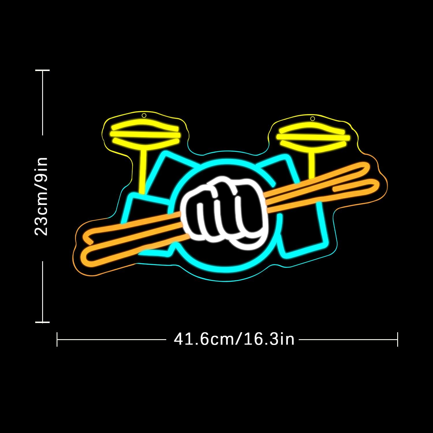 Letreiro Neon de Bateria Music - Lighting Decoration Ideas avaliação e preço