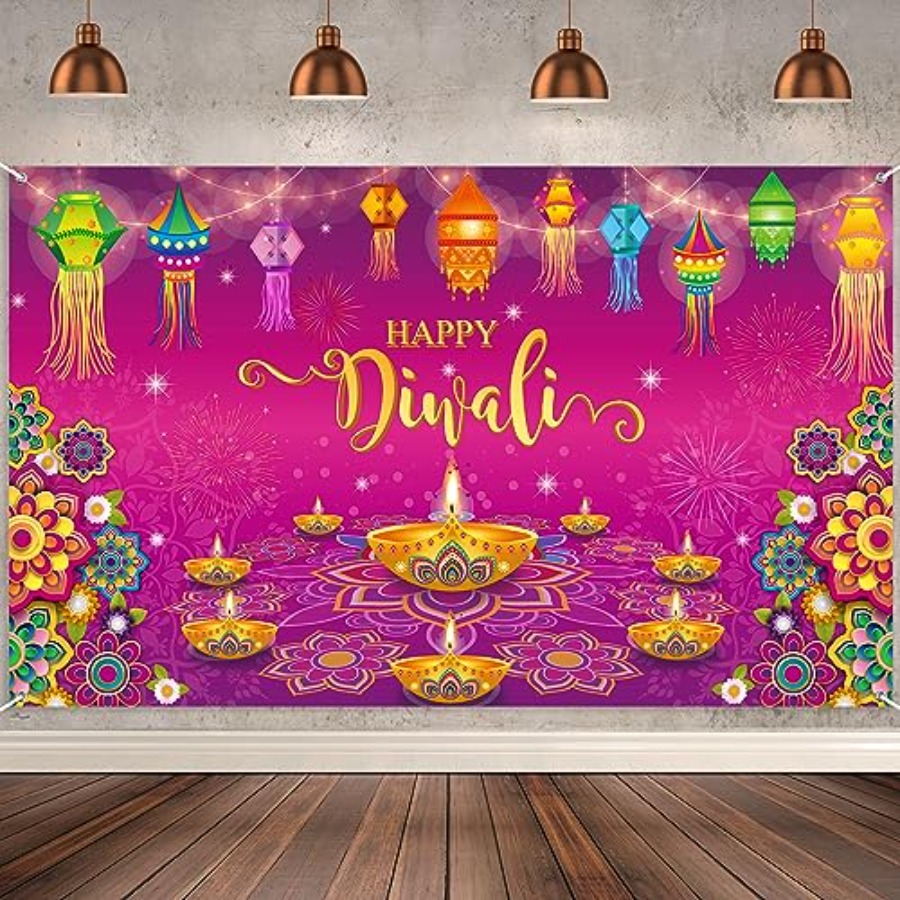 Decorações de Banner de Fundo  - Lighting Decoration For Diwali avaliação e preço