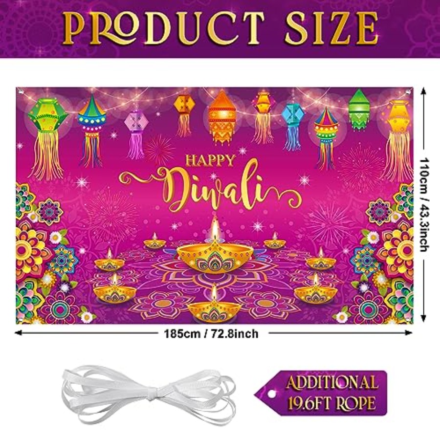 Decorações de Banner de Fundo  - Lighting Decoration For Diwali avaliação e preço