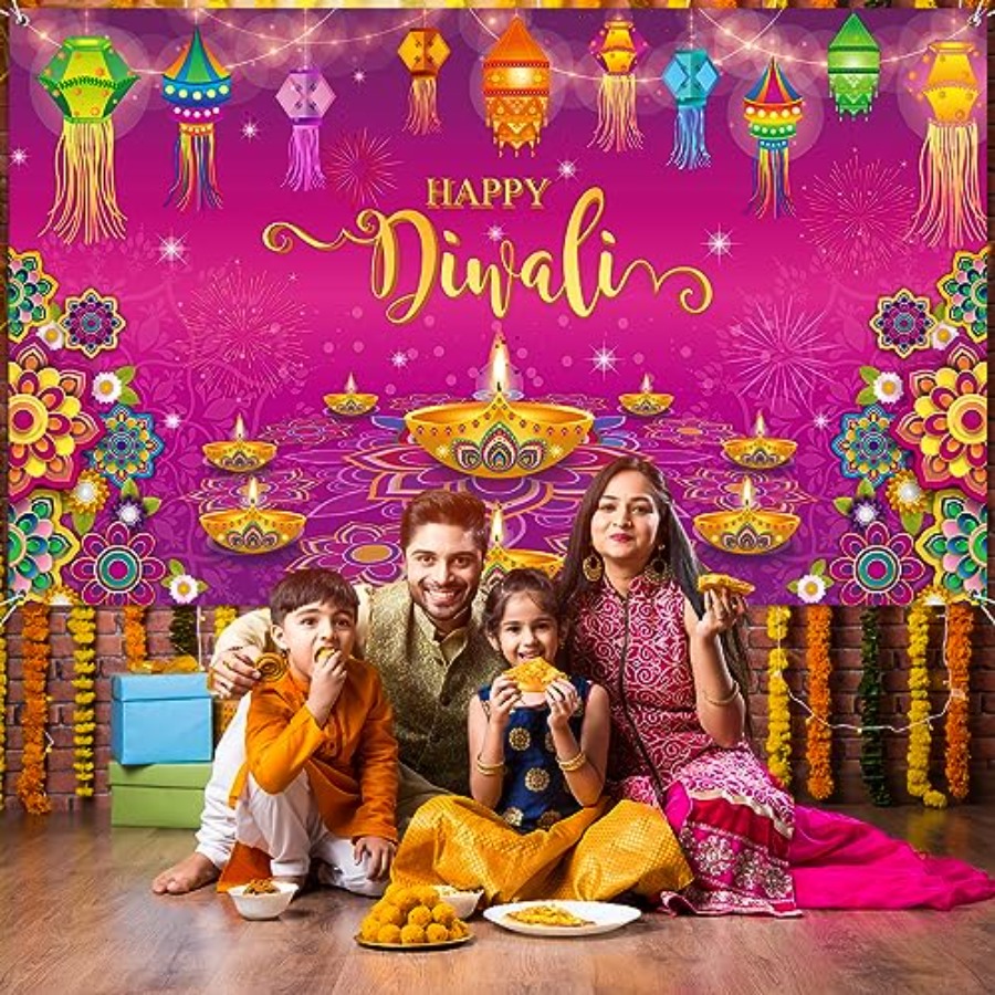 Decorações de Banner de Fundo  - Lighting Decoration For Diwali avaliação e preço