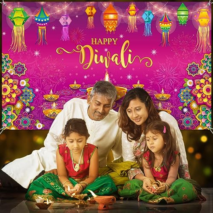 Decorações de Banner de Fundo  - Lighting Decoration For Diwali avaliação e preço
