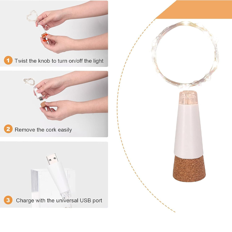 Luzes de garrafa usb recarregá - Decor Lighting Cork avaliação e preço