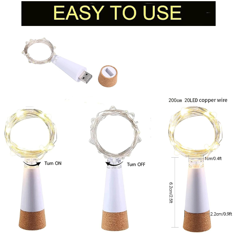 Luzes de garrafa usb recarregá - Decor Lighting Cork avaliação e preço