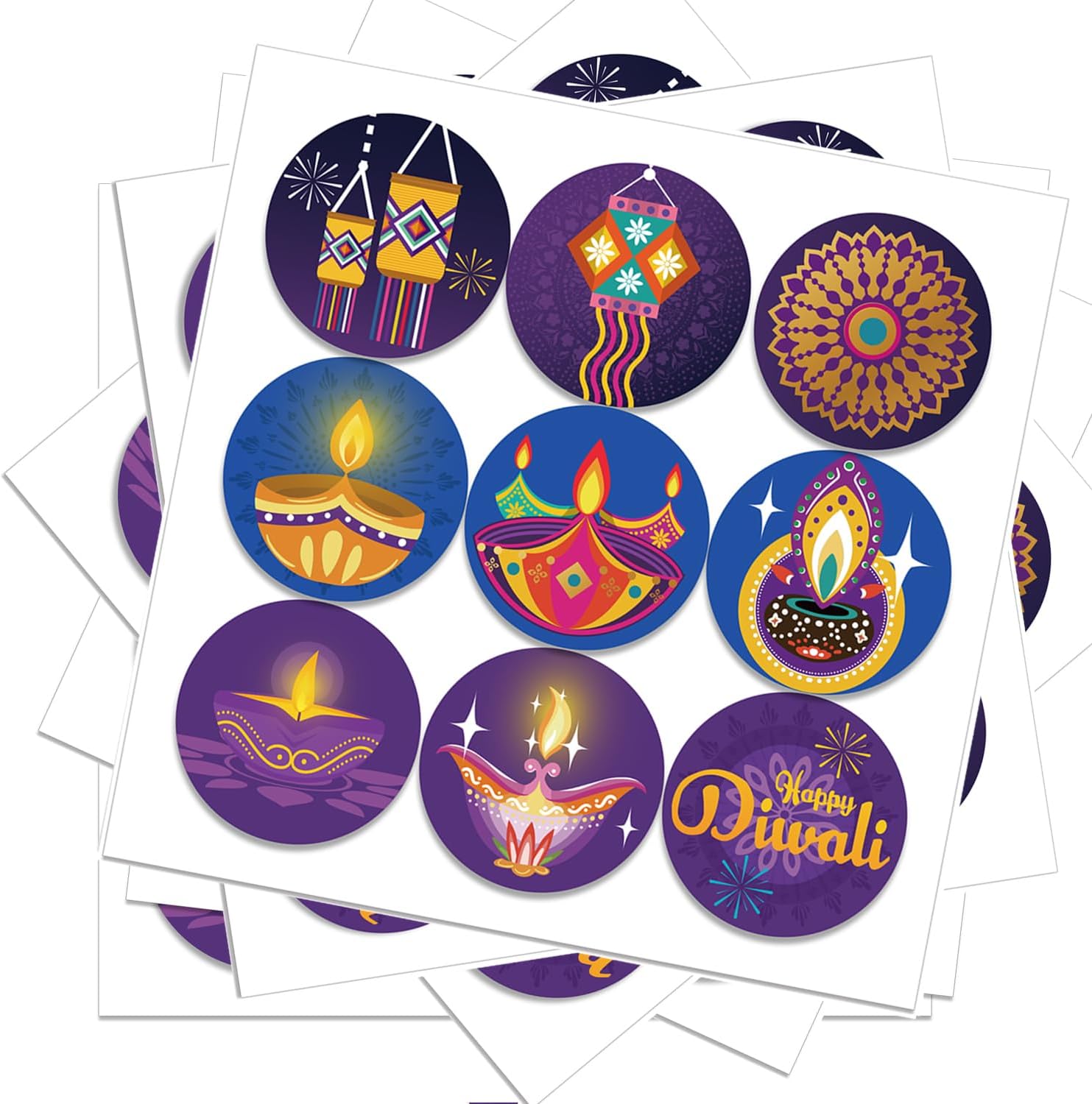 Feliz Diwali Adesivos para Dec - Lighting Decoration For Diwali avaliação e preço