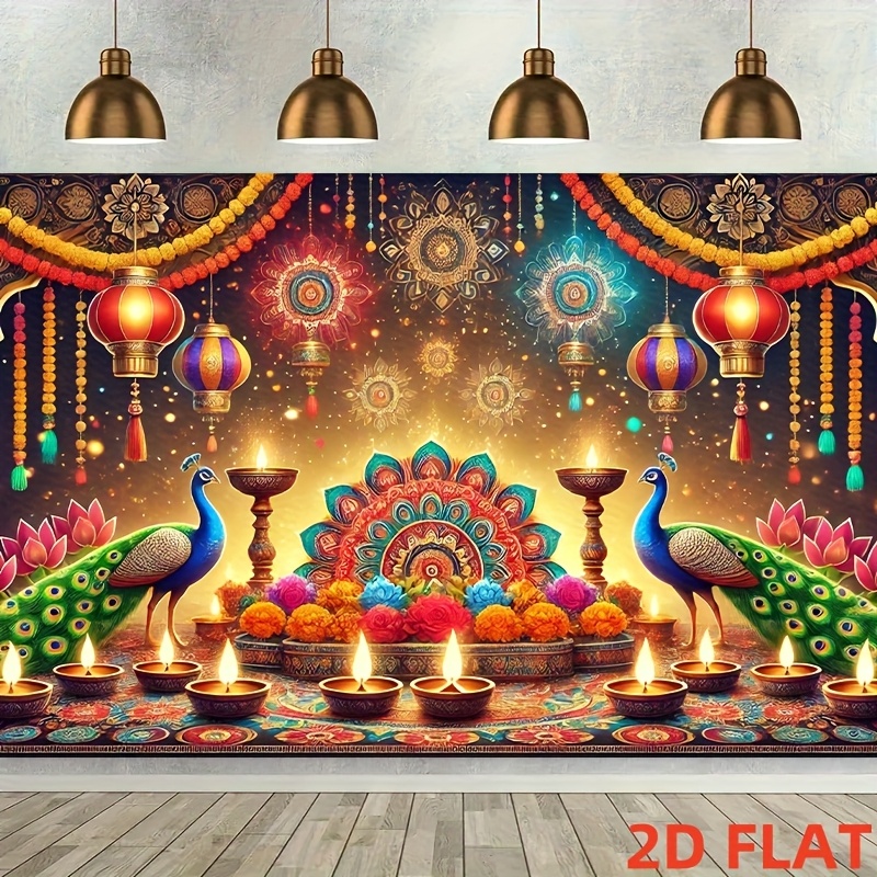 Tapeçaria de Lanterna de Pavão - Lighting Decoration For Diwali avaliação e preço