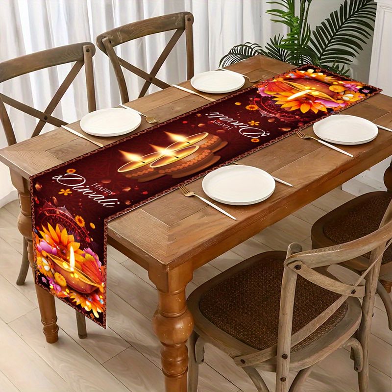 VIKAMA Caminho de Mesa Feliz D - Lighting Decoration For Diwali avaliação e preço
