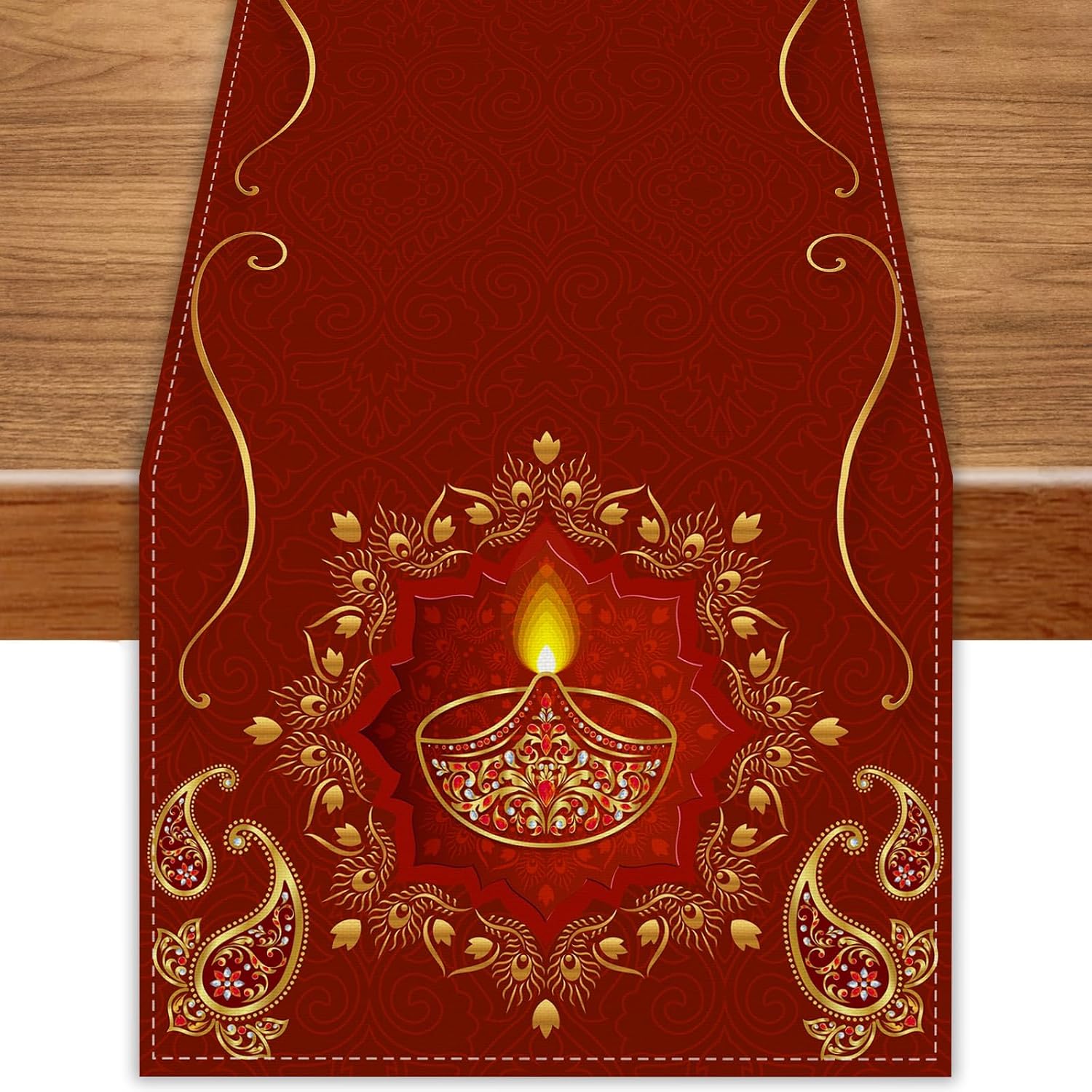 Caminho de Mesa de Linho para  - Lighting Decoration For Diwali avaliação e preço