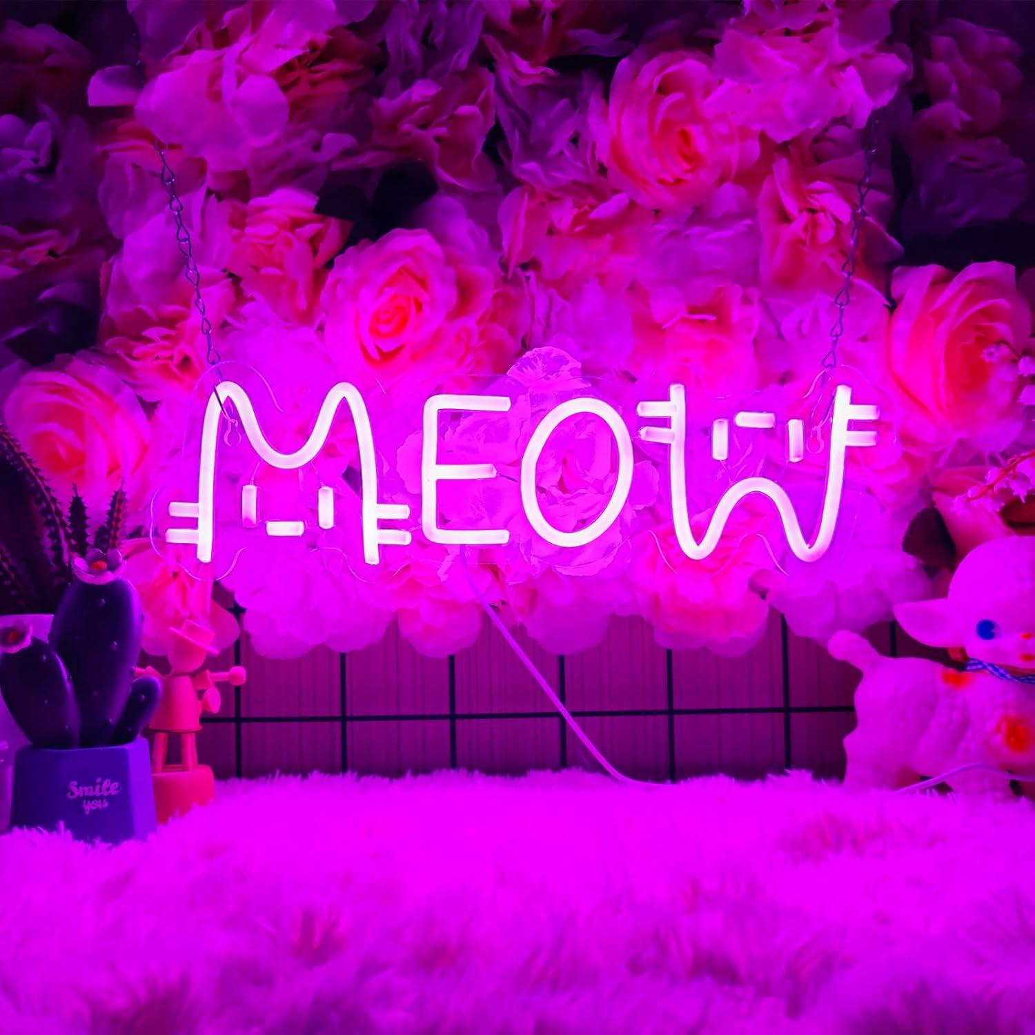 Letreiro Neon Gato Meow com LE - Lighting Decor House avaliação e preço