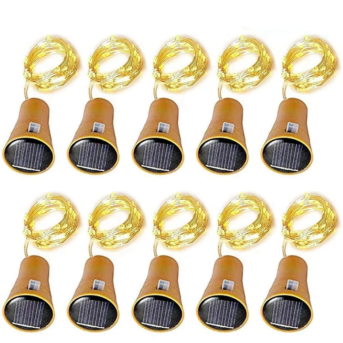 COFA-20Pcs Luzes Solares para  - Decor Lighting Cork avaliação e preço