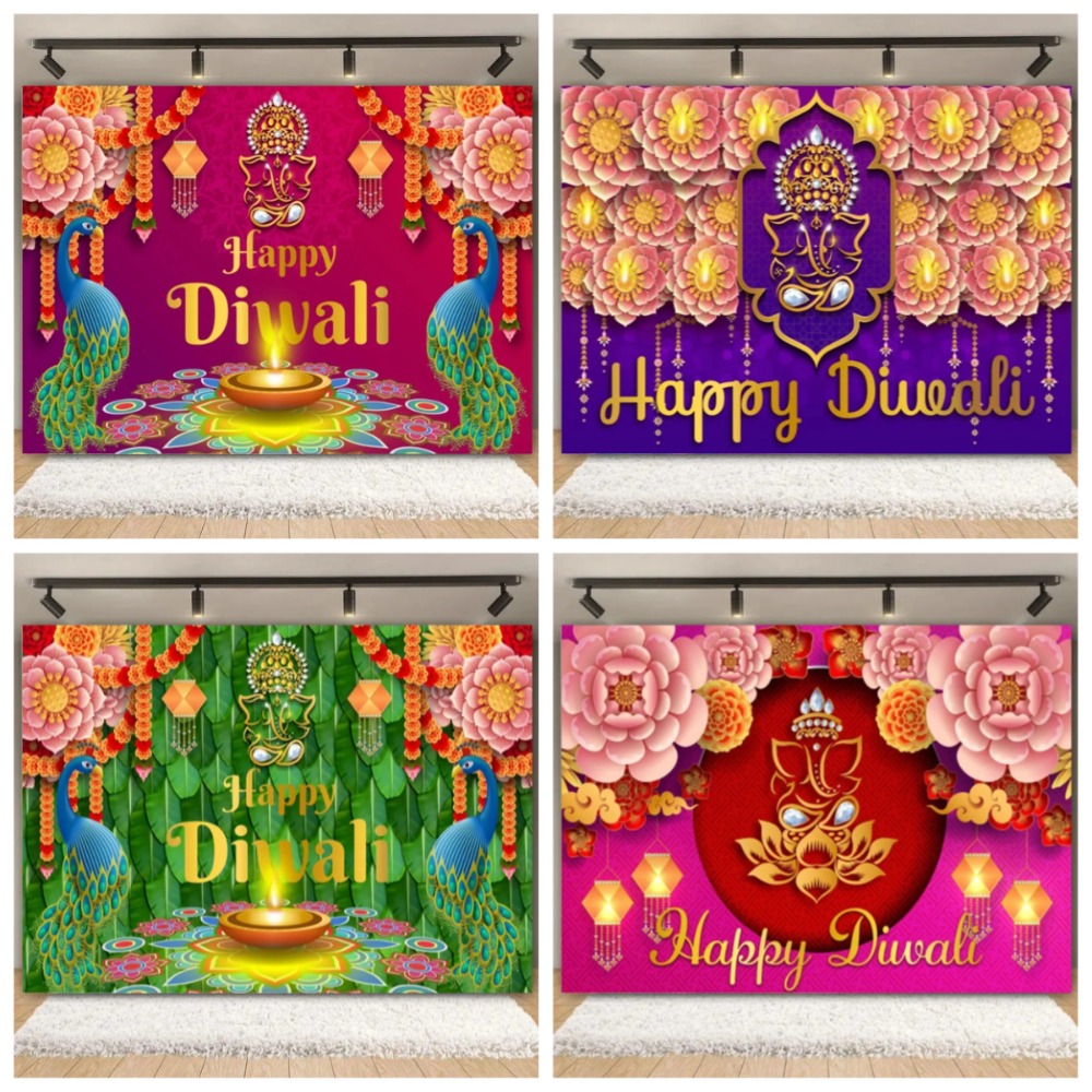 Feliz diwali festival pano de  - Lighting Decoration For Diwali avaliação e preço